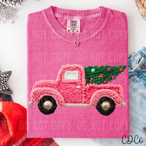 Pink Christmas truck Yarn  -  7958 DTF