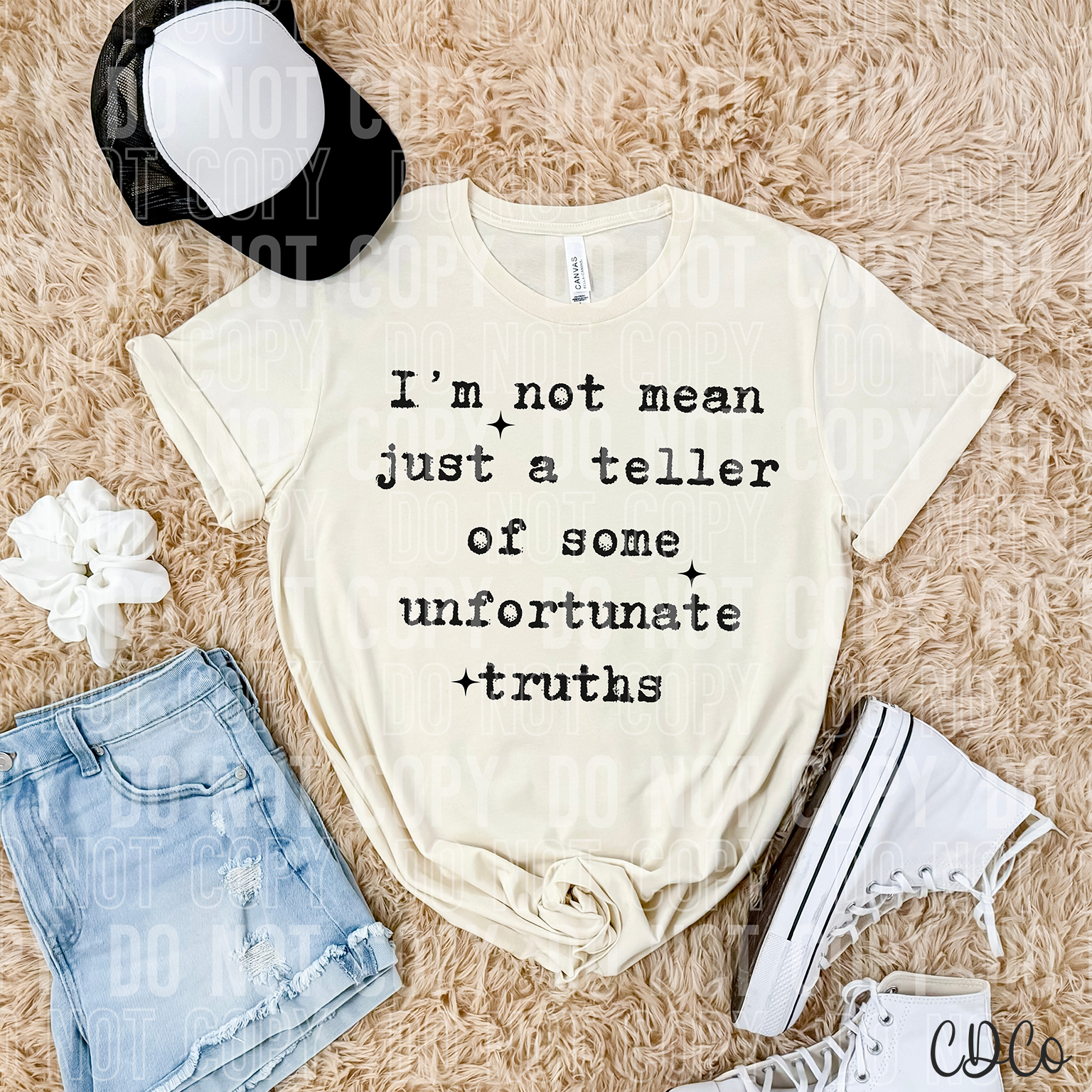 I'm Not Mean Black 6162 DTF