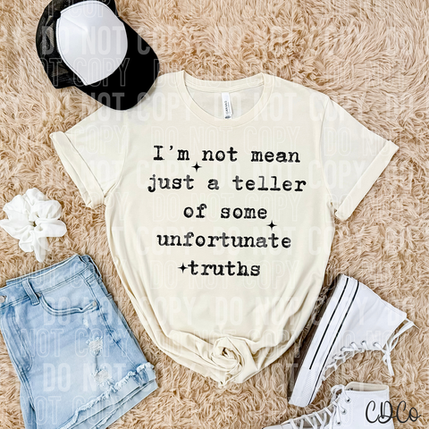 I'm Not Mean Black 6162 DTF
