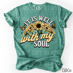 It Is Well With My Soul Sunflowers 3765 DTF