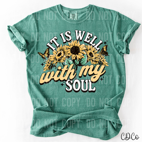 It Is Well With My Soul Sunflowers 3765 DTF