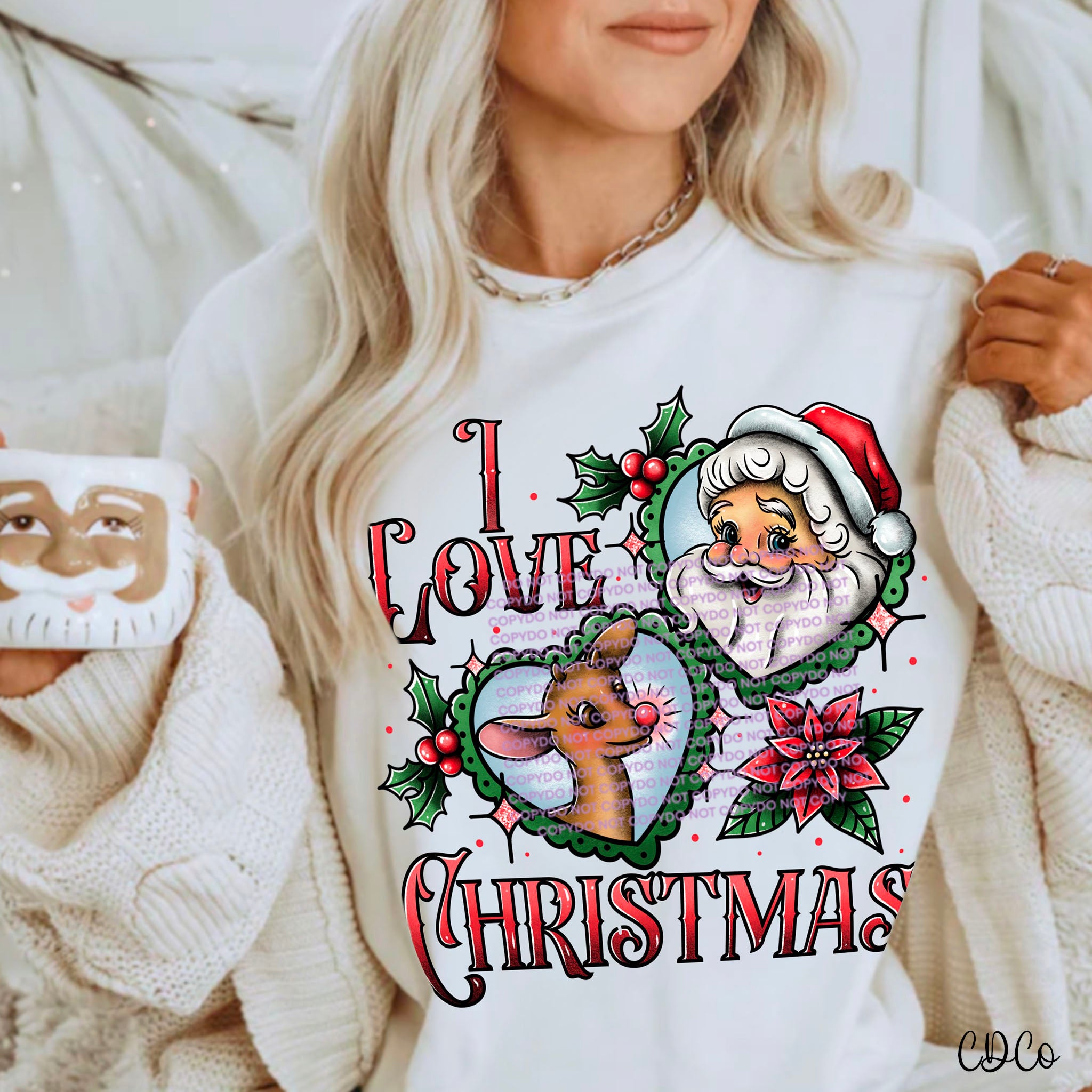 I Love Christmas DTF