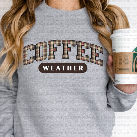 Coffee Weather Plaid Block 7258 DTF