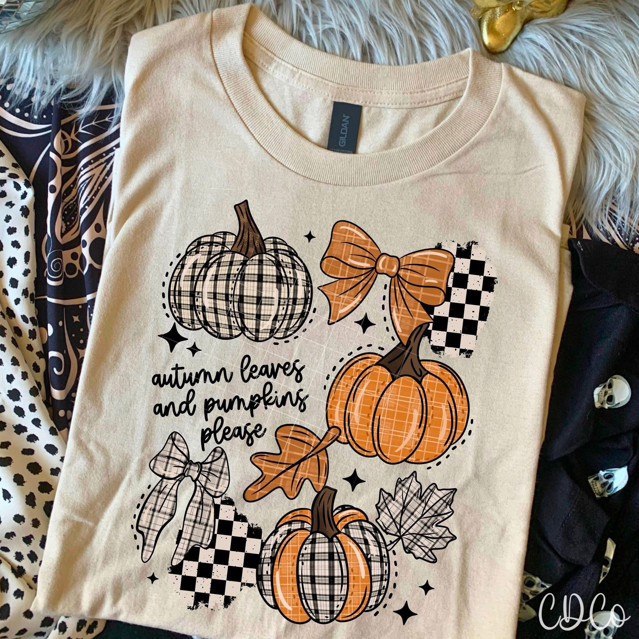 Autumn Leaves / Black - 7534 DTF