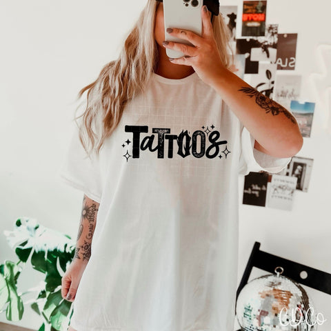 Tattoos / Black - 7536 DTF
