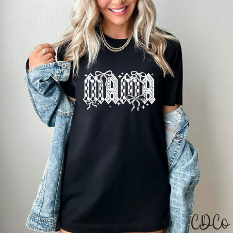 Mama With Bows / White - 7600 DTF