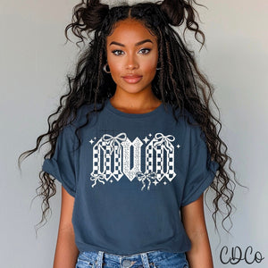 Mum With Bows / White - 7612 DTF
