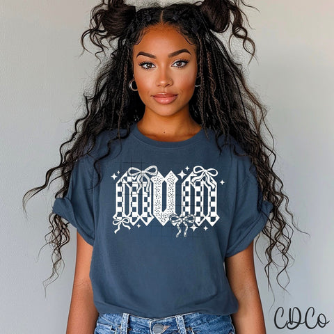 Mum With Bows / White - 7612 DTF