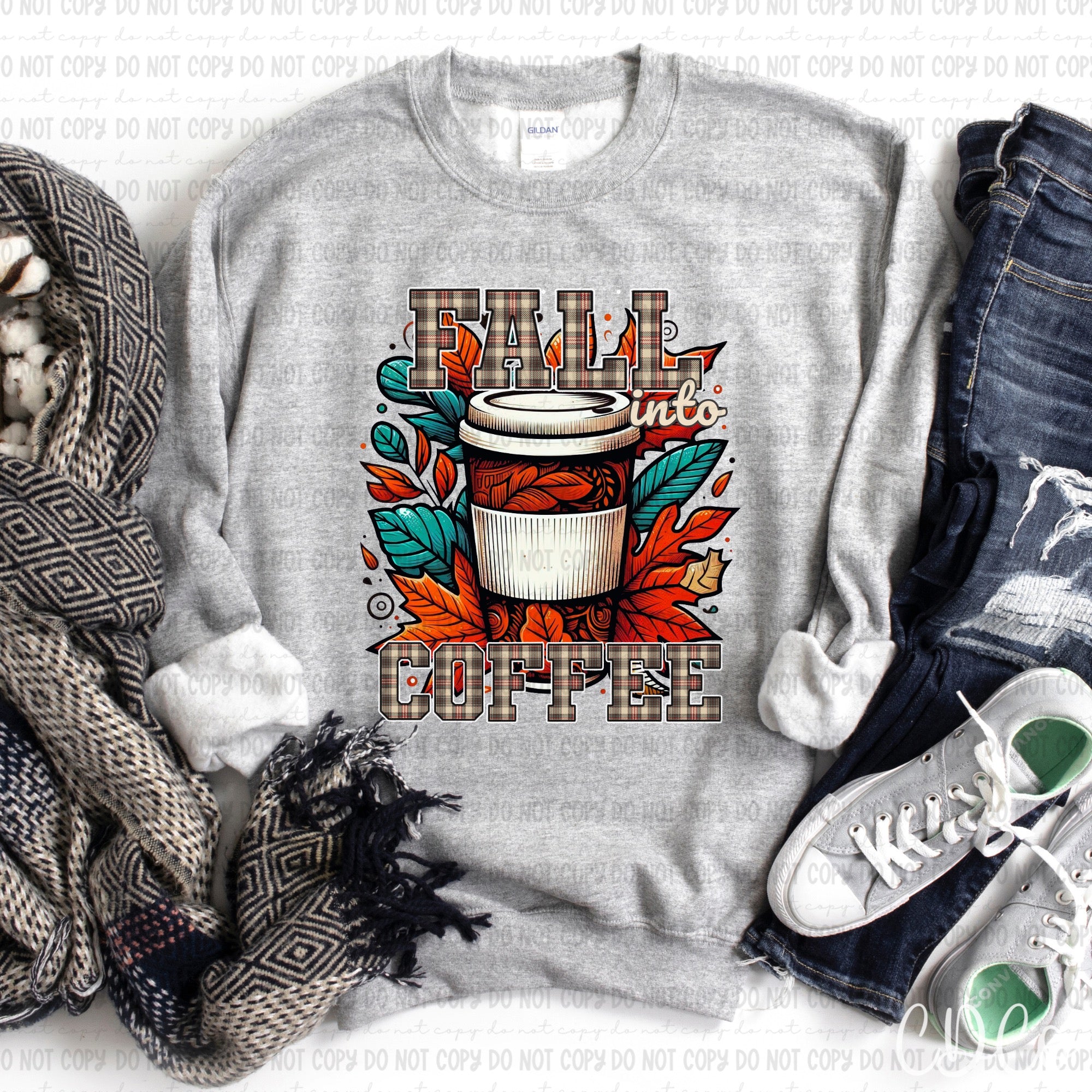 Fall Into Coffee 7262 DTF