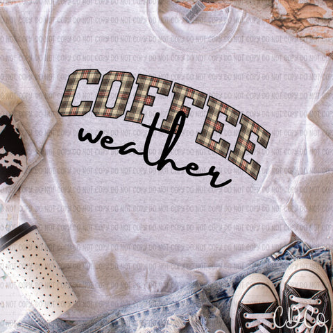 Coffee Weather Plaid Script 7265 DTF