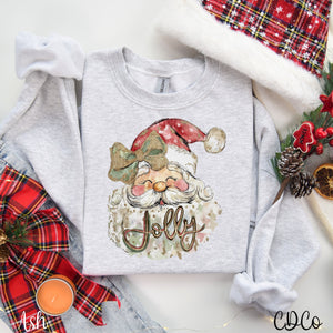 Jolly Watercolor Santa Gold 2245 DTF