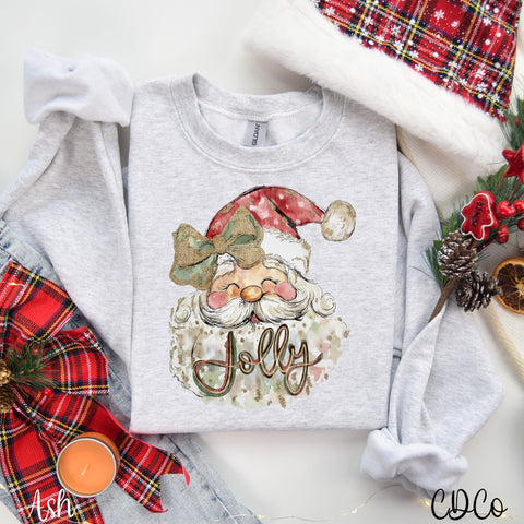 Jolly Watercolor Santa Gold 2245 DTF