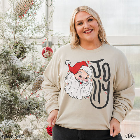 Jolly Santa Text DTF