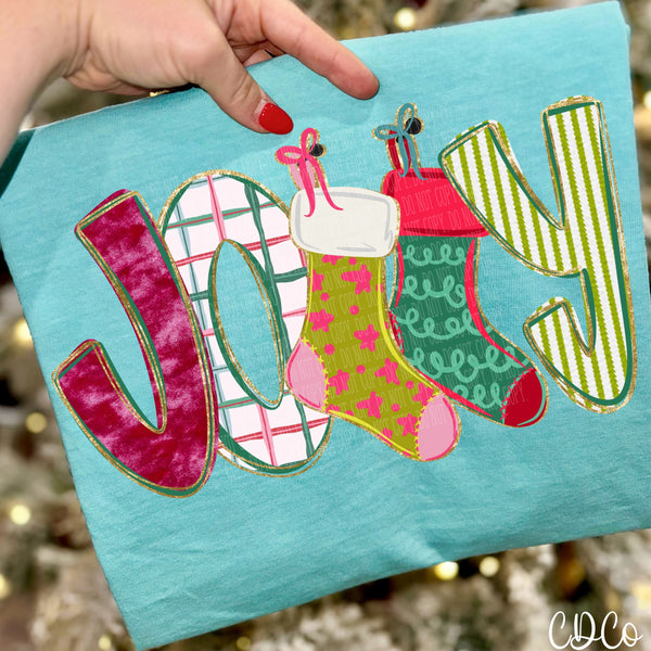 Jolly Word Stockings (2 options) DTF