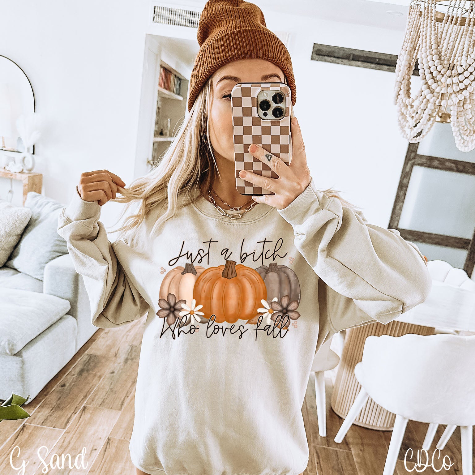 Just a Bitch Who Loves Fall DTF