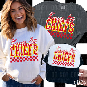 KC Checked Yellow Arc 2528 DTF