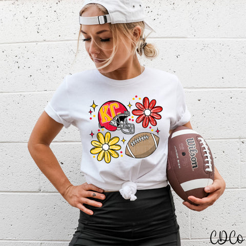 Football Team Helmet Floral 11/24 DTF