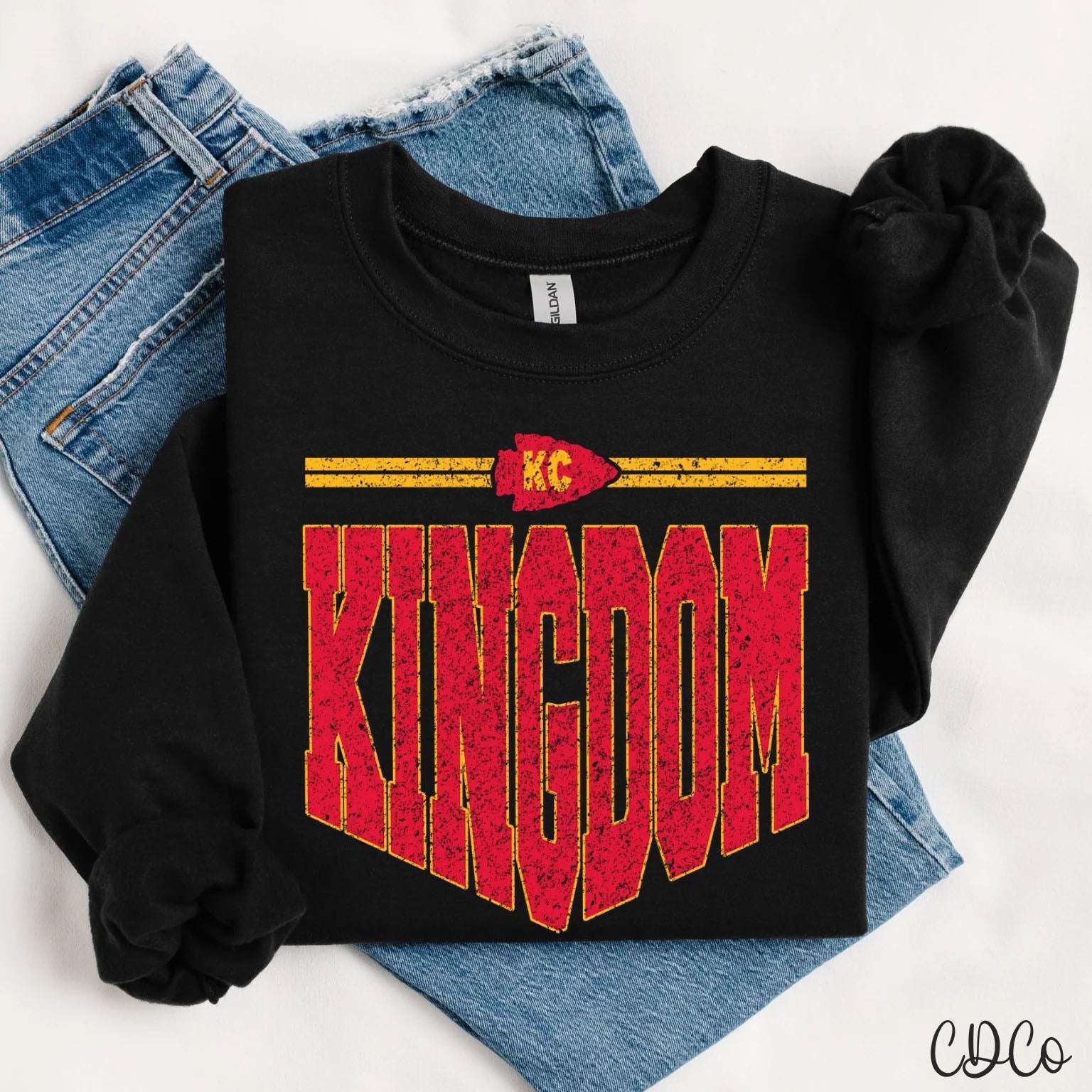 KC Kingdom Tall Grunge Yellow Red 3575 DTF