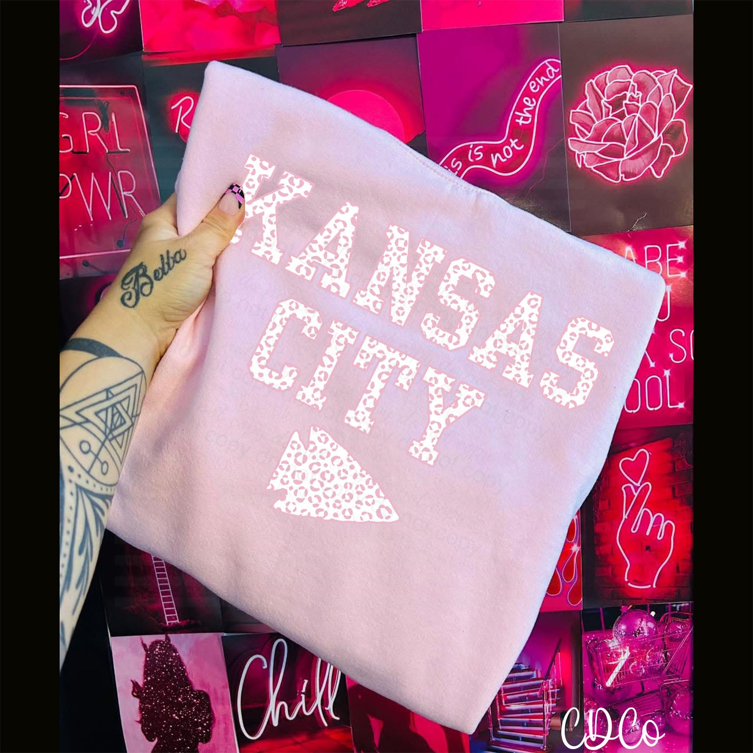 KC Pink Leopard Arrow 2517 DTF