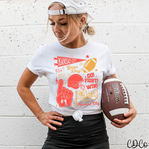 KC Red Gold Flag Helmet Finger Collage 3580 DTF