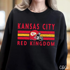 KC Retro Stripe Red Kingdom Gold Red 3574 DTF