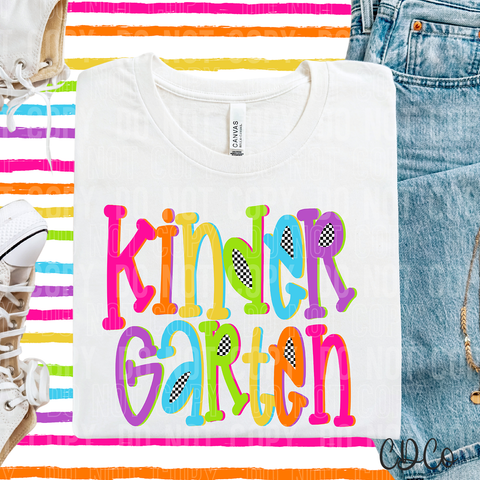 Kindergarten Colorful Checkered 6397 DTF