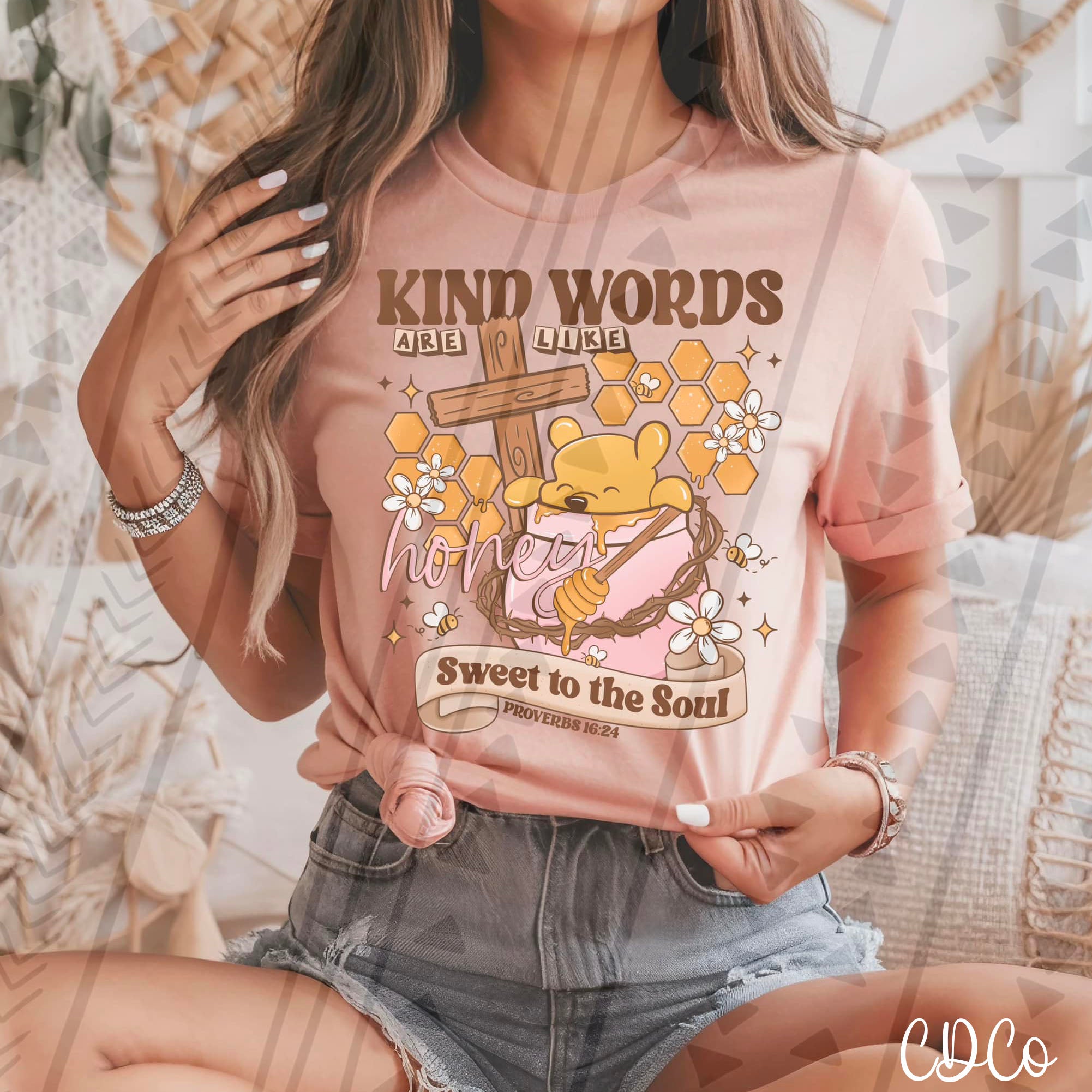 Kind Words Are Like Honey Bear 2947 DTF