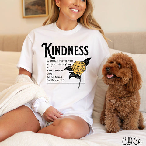 Kindness A Simple Way Yellow Flower 3904 DTF