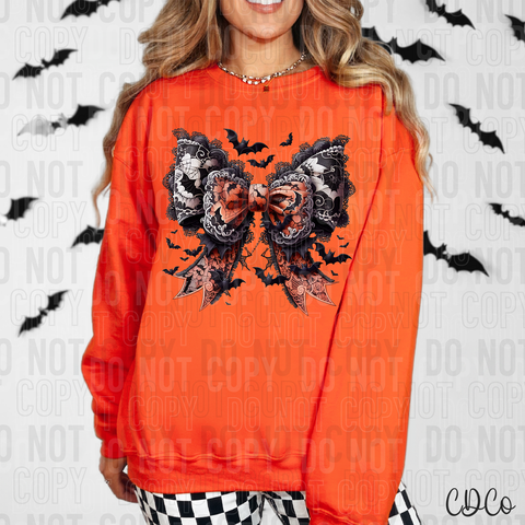 Lace Halloween Bow 6358 DTF