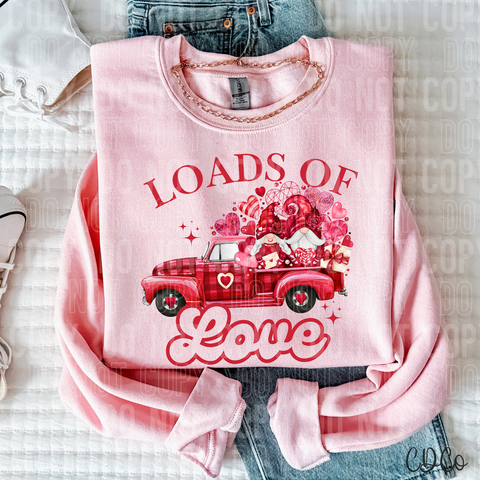 Loads of Love Truck Gnome 3323 DTF