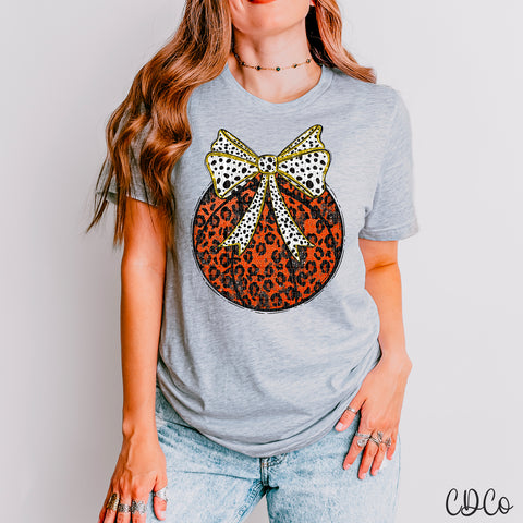 Leopard Bow Basketball 3593 DTF