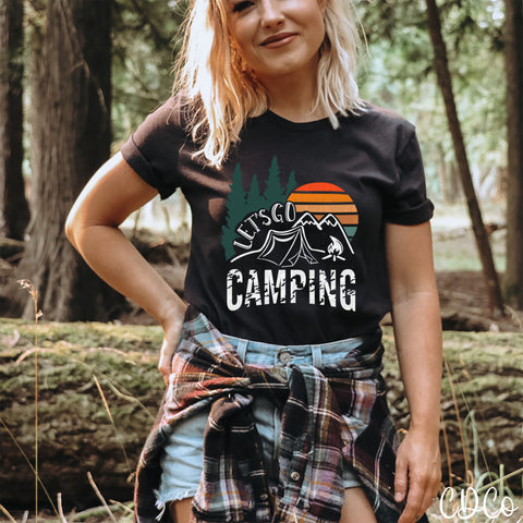 Let's Go Camping 5300 DTF (black is shirt)