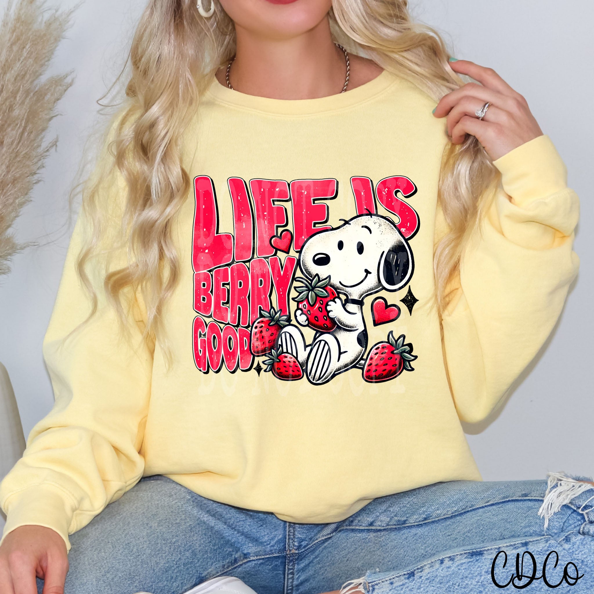 Life is Berry Good Dog Strawberry 5110 DTF