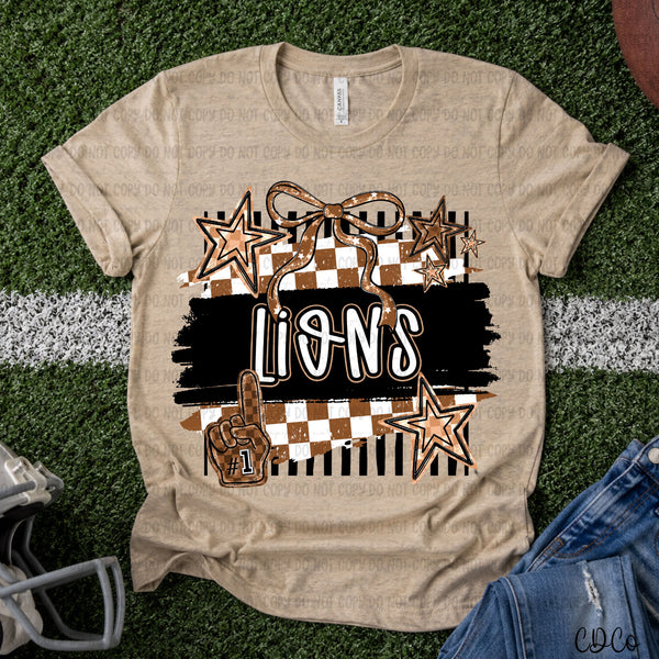 Brushstroke Striped Checkered Mascots DTF