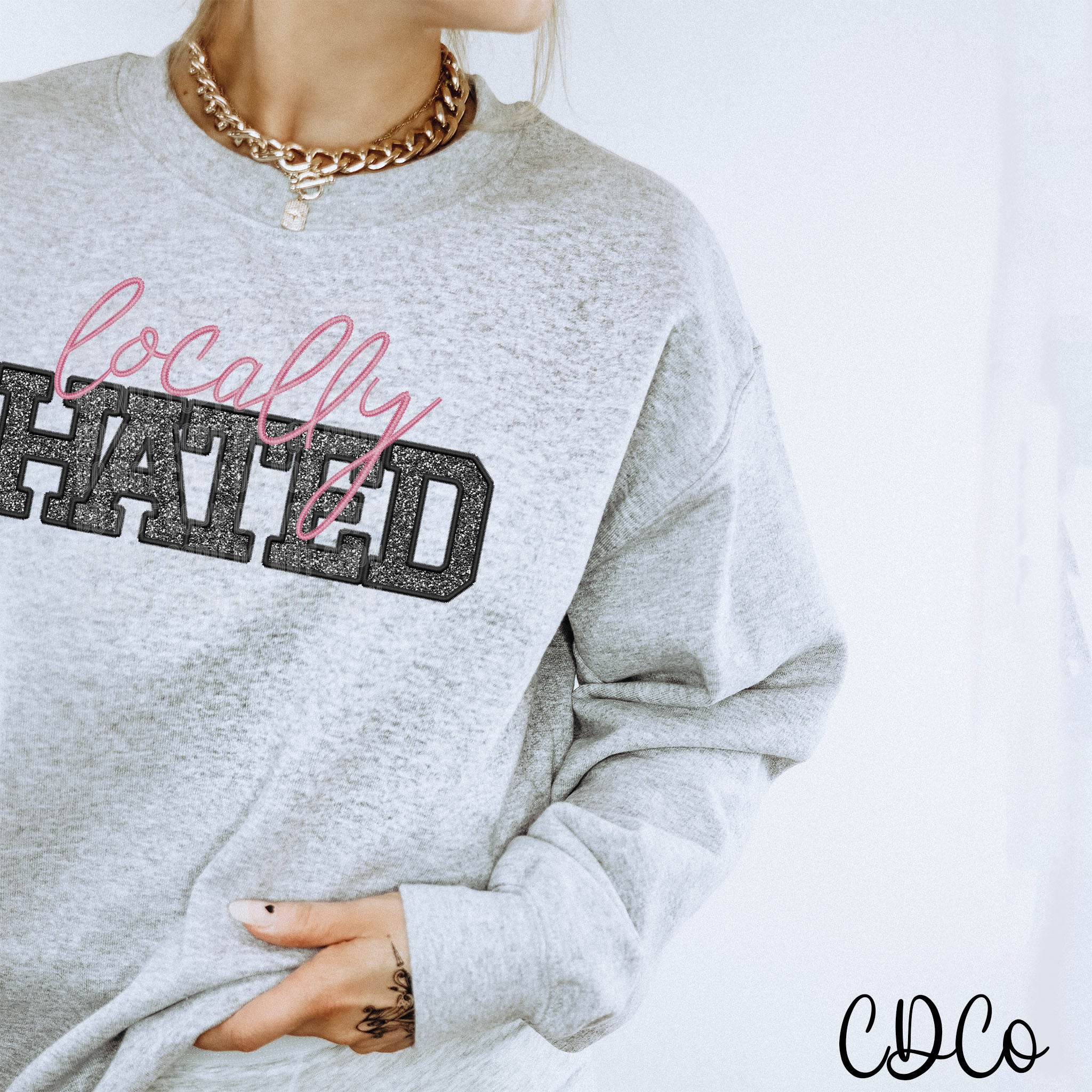 Locally Hated Faux Embroidery Glitter 2367 DTF