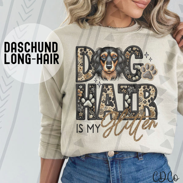 Dog Hair Is My Glitter Faux Embroidery DTF 2 of 2