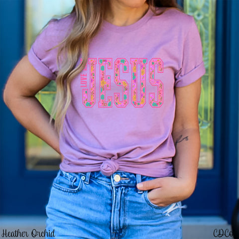 Love Like Jesus Pink Floral 2559 DTF