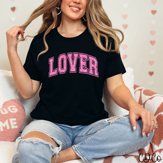 Lover Pink Faux Glitter  DTF