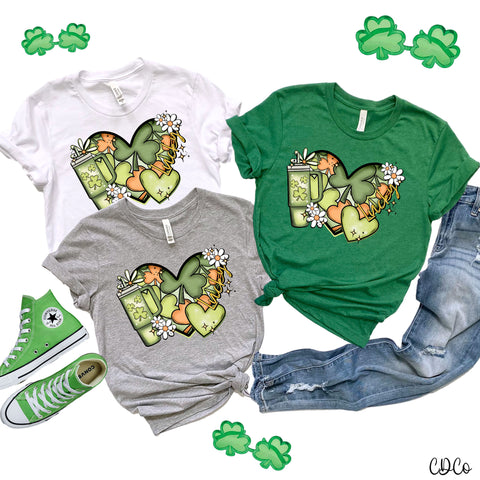 Lucky Cup Heart Shamrock DTF