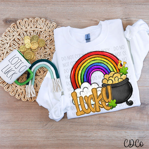 Lucky Rainbow Pot of Gold 4033 DTF