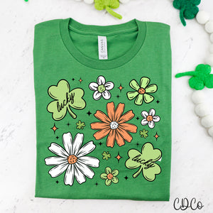 Lucky Shamrocks Floral 3460 DTF