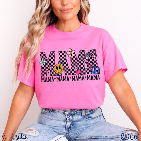 Mama Retro Checked Peace 5263 DTF