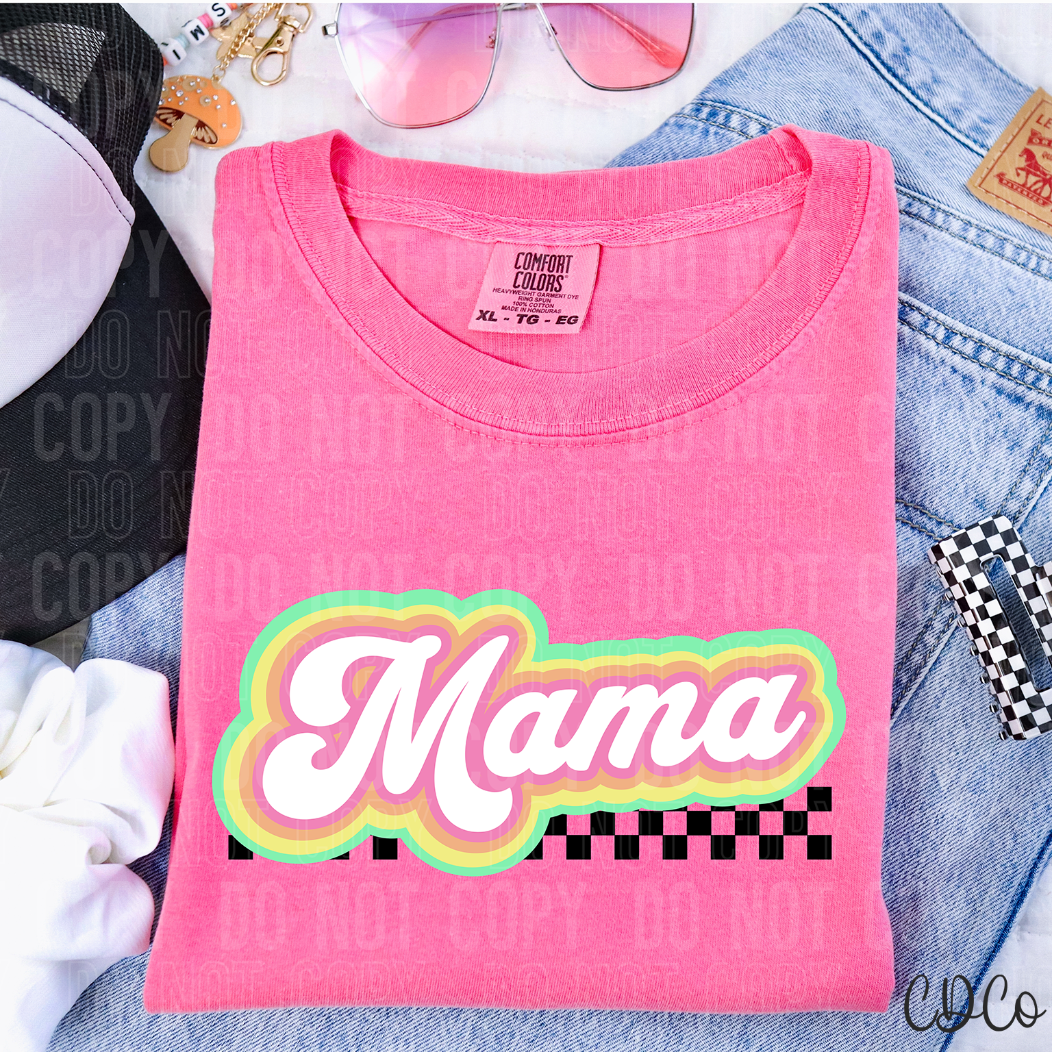 Mama Colorful Checkered 3855 DTF