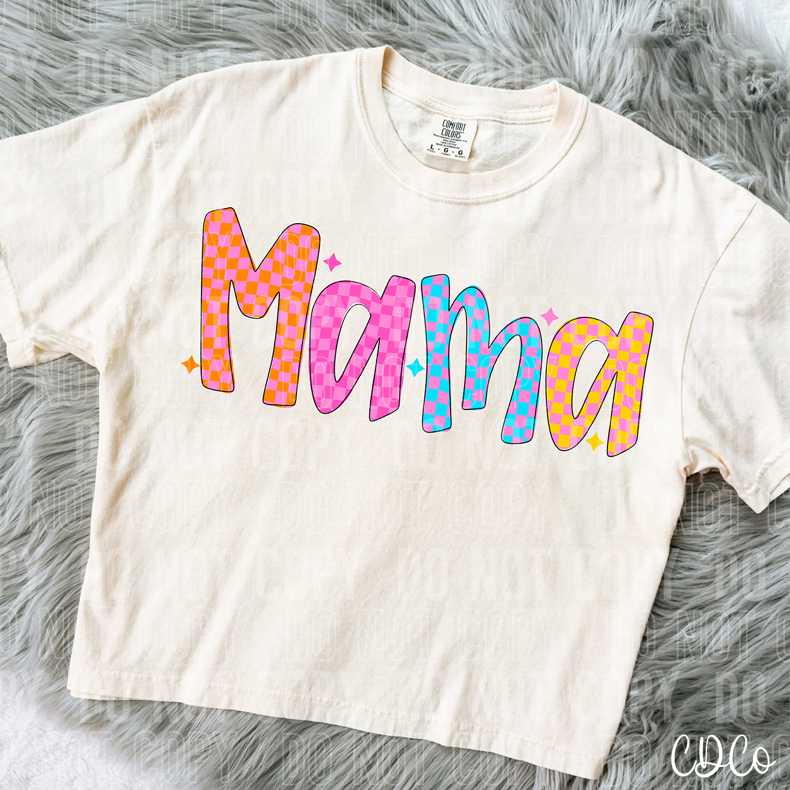 Mama Colorful Checkered 6252 DTF