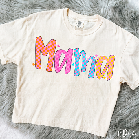 Mama Colorful Checkered 6252 DTF