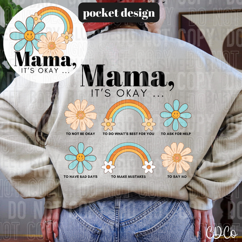 Mama It's Okay w/3.5" pocket 3544 DTF