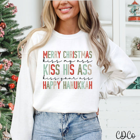 Merry Christmas Kiss My Ass DTF