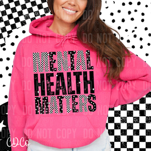Mental Health Matters Checkered Stars 6512 DTF