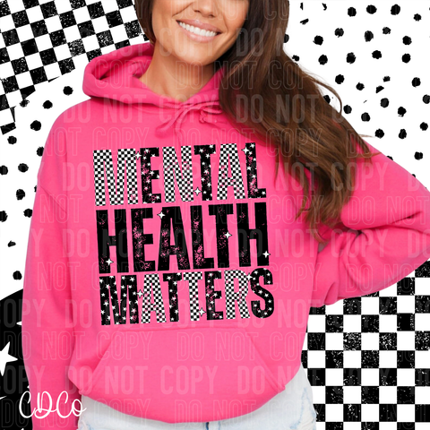 Mental Health Matters Checkered Stars 6512 DTF