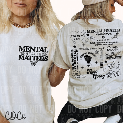 Mental Health Reminders w/3.5" pocket 6602 DTF